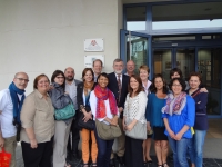 El rector, Jos Manuel Roldn, con los integrantes de la delegacin de la VCU.