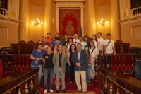 Un momento de la visita al Senado