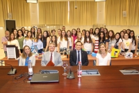 Foto de familia al finalizar el acto de entrega de los premios 