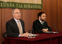 Juan Pablo Durn y Manuel Bermdez durante la inauguracin del Torneo