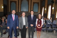 De izquierda a derecha, Manuel Torralbo, Jos Manuel Palazn, Jos Carlos Gmez Villamandos y Carmen Jimnez en la inauguracin del encuentro de defensores universitarios que se celebra en Crdoba