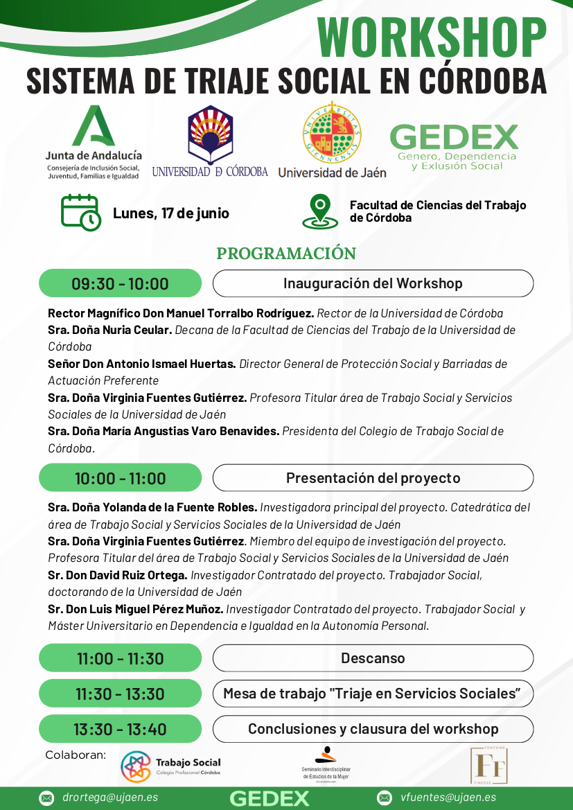 Programación Workshop Sistema de Triaje Social en Córdoba