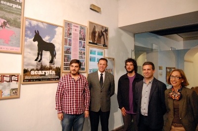 De izq a dcha. Miguel ngel Moreno Carretero, comisario de la exposicin; Eulalio Fernandez; Pablo Rabasco; Francisco ngel Snchez Gaitn, alcalde de El Carpio; y Carmen Blanco. 