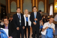 De izqda. a dcha., Alejandro Rodrguez, Carmen Pueyo y Manuel Blzquez