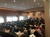 Vista general de la sala de grados de la Facultad de Ciencias de la Educacin en la ltima sesin de las jornadas celebrada en la tarde de ayer.