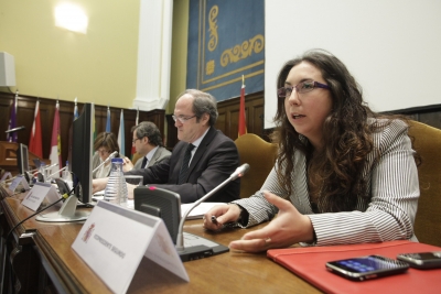 Maria Jose Romero, junto al ministro Angel Gabilondo