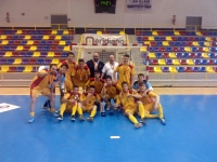 Equipo de Ftbol Sala con sus medallas