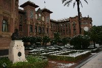 El Rectorado, bajo la nieve.